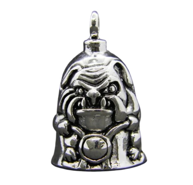 Biker Bell Glocke Metall Anhänger Motorrad Hund Glücksbringer MC